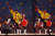 오키나와 국립극장에서 열린 공연 ‘마쓰리 오키나와’ 중 에이사 무대. [사진 오키나와관광컨벤션뷰로]