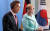 문재인 대통령이 7월 5일 오후(현지시간) 독일 베를린 연방총리실 청사에서 앙겔라 메르켈 독일 총리와 함께 기자회견을 하고 있다.청와대사진기자단