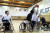 서울시청 휠체어 농구단이 지난달 30일 오전 서울 광진구 정립회관에서 연습을 하고 있다. 장진영 기자