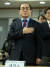 태영호 전 북한 공사가 태극기를 향해 국기에 대한 경례를 하고 있다. 박종근 기자