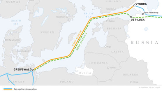 덴마크 의회, 러시아의 유럽행 '新 가스관' 사업 제동 걸어 