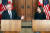 캐나다를 방문 중인 렉스 틸러슨 미국 국무장관(왼쪽)이 19일(현지시간) 크리스티나 프릴랜드 캐나다 외무장관과 공동 기자회견을 열고 있다. [AFP=연합뉴스]