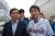 박원순 서울시장과 민주당 이인영 의원이 지난해 서울 구로구 고척스카이돔에서 만났다. 사진=이인영 의원 홈페이지