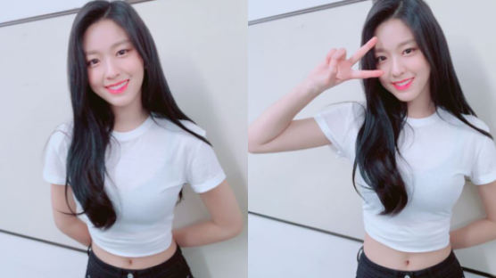 SEOLHYUN Posts a Thank-you Message to Fans in Crop Top and Skinny Jeans