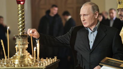 [서소문사진관]뜻밖의 성탄절 선물(?) 받은 푸틴 대통령