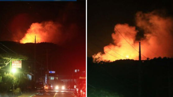 [사진]강원 양양 산불 주택 1채 태우고 동쪽으로 확산 중