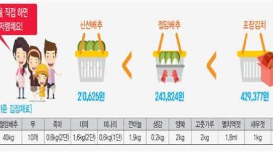 사먹으면 43만원 드는 4인가족 김장김치, 담가 먹으면 얼마?