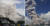 22일 화산재를 분출하는 필리핀 마욘화산(좌)과 필리핀 마욘 화산 폭발로 2000m 이상 화산 구름이 치솟은 모습(우) [EPA=연합뉴스, AFP=뉴스1]