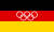 동서독 단일팀이 1960년과 1964년 올림픽에서 국기 대신 사용한 삼색기. [사진 IOC 홈페이지]