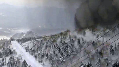 [사진] 일본 구사쓰시라네산 화산 폭발