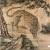 &#39;용호도&#39;의 호랑이. 조선, 19세기. 종이메 먹과 옅은 색.국립중앙박물관 소장 