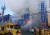 26일 오전 7시30분쯤 경남 밀양 세종병원 응급실에서 화재가 발생해 소방대원들이 화재를 진압하고 있다. 병원은 6층 건물로 100여 명의 환자가 입원해 있는 것으로 알려졌다. [사진 경남지방경찰청]