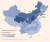 중국에서 명목 국내총생산(GDP) 대비 철강·석탄 의존량이 높은 지역. 색깔이 진할수록 의존비율이 높다는 뜻이다. [파이낸셜타임스]