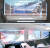 5G 자율주행 버스 유리창에 봅슬레이 종목 및 차량 주행 정보(아래 사진)가 표시되고 있다. [사진 kt]