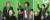 이상돈(왼쪽부터)·장정숙·박주현 의원 등 국민의당 비례의원 3명이 6일 국회 의원회관에서 열린 민주평화당 창당대회에 참석, 인사하고 있다. [연합뉴스]