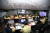 규모 4.6 지진이 발생한 11일 오전 경북 포항시청에서 이강덕 포항시장 주재로 재난안전대책본부 회의가 진행되고 있다. [사진 포항시]