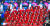 10일 오후 강원도 강릉아이스아레나에서 열린 평창동계올림픽 쇼트트랙 예선 경기에서 북측 응원단이 일사불란한 응원을 펼치고 있다. [연합뉴스]