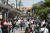 일본 돗토리현 사카이미나토시. 일본 돗토리현 사카이미나토의 &#39;미즈키 시게루 로드&#39;는 일명 요괴 거리로 불린다. 관광객으로 가득 찬 거리 전경.  [사진제공=MIZUKI Productions]