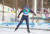 15일 오후 평창 알펜시아 올림픽파크 크로스컨트리센터에서 열린 2018 평창동계올림픽 크로스컨트리 여자 10km 프리 경기에서 북한 리영금이 결승선을 통과하고 있다. [평창=연합뉴스]