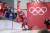 15일 평창 슬라이딩 센터에서 열린 평창 겨울올림픽 남자 스켈레톤 1차 주행에서 윤성빈이 힘찬 스타트를 하고 있다. 평창=오종택 기자
