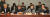 바른미래당 이상돈(왼쪽 두번째)·장정숙(왼쪽 세번째) 의원이 19일 국회 의원회관에서 열린 민주평화당 최고위원·국회의원 연석회의에 참석, 자리에 앉아 있다. [연합뉴스]