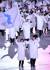 9일 강원 평창 올림픽스타디움에서 열린 2018 평창 동계올림픽대회 개회식에서 한국의 원윤종(오른쪽)과 북한의 황충금이 한반도기를 들고 입장하고 있다. [사진공동취재단]