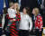 이방카 트럼프 백악관 보좌관이 지난 24일 강릉 컬링센터에서 열린 평창동계올림픽 남자컬링 미국과 스웨덴의 결승전을 관람하던 중 한 어린이를 안고 있다. [연합뉴스]