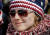 22 일 평창 평창 휘닉스 스노우 파크에서 열린 남자 하프 파이프 결승전을 응원나온 미국 여성 팬.[AP=연합뉴스]