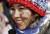 22 일 2018 동계 올림픽 피닉스 스노우 파크에서 열린 남자 하프 파이프 결승전을 응원하고 있는 미국 팬.[AP=연합뉴스]