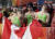 18 일 평창 동계 올림픽 피닉스 스노우 파크에서 열린 남자슬로프스타일 결승전을응원하고 있는 캐나다 팬들[AP=연합뉴스]