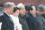  문재인 대통령 내외가1일 오전 서대문형무소 역사관에서 열린 제 99주년 3.1절 기념식에서 국민의례를 하고 있다.청와대사진기자단
