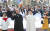  문재인 대통령 내외가1일 오전 서대문형무소 역사관에서 열린 제 99주년 3.1절 기념식에서 시민들과 함께 행진을 하고 있다.청와대사진기자단