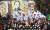 1일 오전 서대문형무소 역사관에서 열린 제 99주년 3.1절 기념식에서 시민들이 태극기를 들고 행진하고 있다.청와대사진기자단