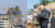 2일(현지시간) 시리아의 수도 다마스쿠스 동부에서 일어난 공습으로 연기가 필어오르는 모습(왼쪽). [신화통신=연합뉴스, 노동신문]