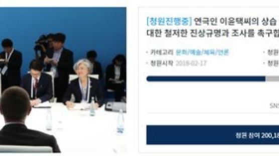 “이윤택 성폭행 진상규명·구속수사” 청와대 청원 20만명 넘어