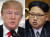 김정은 북한 노동당 위원장(오른쪽)과 도널드 트럼프 미국 대통령. [연합뉴스]