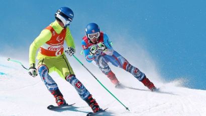 [서소문사진관] 둘이 함께 달리는 패럴림픽 스키