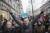 대선 출마가 좌절된 &#39;푸틴 저격수&#39; 알렉세이 나발리가 모스코바에서 시위를 벌이고 있다. [AP=연합뉴스]
