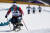 13일 오전 강원도 평창 알펜시아 바이애슬론 센터에서 진행된 2018 평창 겨울 패럴림픽 바이애스론 남자 12.5km좌식 경기에서 이정민 선수가 설원위를 질주하고 있다. [평창=장진영 기자]