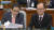 문무일 검찰총장(오른쪽)에게 질의하는 곽상도 자유한국당 의원. [사진 FACT TV 유튜브 영상 캡처]