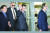 2000년 10월 미국을 방문한 조명록 북한 국방위 제1부위원장(가운데)이 윌리엄 페리 전 대북정책조정관(오른쪽)의 안내를 받아 샌프란시스코 국제공항을 나서고 있다 [중앙포토]