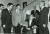 90년 한국 방문 당시 김영삼 민자당 대표, 김대중 평민당 총재(사진 왼쪽부터)와 이야기를 나누는 모습이다. [중앙포토]
