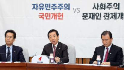 한국당 “개헌안, 여야 합의로 6월 국회서 발의”