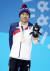지난 11일 강원도 평창 메달플라자에서 열린 2018평창패럴림픽 크로스컨트리 남자 15km 좌식경기에서 동메달을 차지한 한국 신의현이 메달을 목에 걸고 기뻐하고 있다. [뉴시스] 