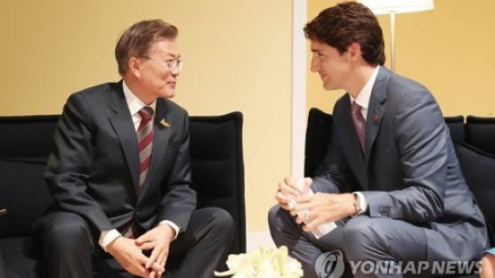 문 대통령, 트뤼도 캐나다 총리와 통화…북핵 문제 논의 
