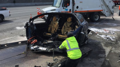 테슬라 모델X, 美캘리포니아서 추돌후 폭발, 운전자 1명 사망