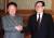 김정일 국방위원장이 2000년 5월 중국을 방문해 장쩌민 국가주석을 만나고 있다. [중앙포토]