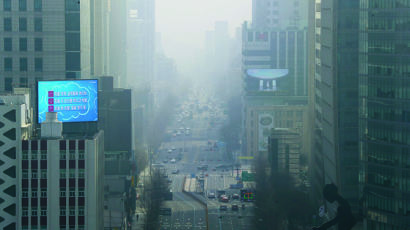지난달 하순 최악의 미세먼지 오염…절반은 중국 탓