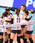 2018 한국-태국 여자배구 올스타전에서 득점하고 기뻐하는 한국 선수들. [사진 KOVO]