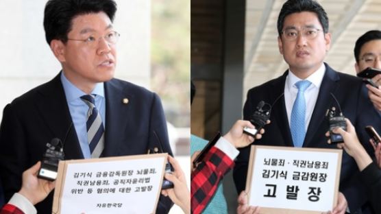자유한국당·바른미래당, 김기식 고발 “여비서 동행은 제3자 뇌물죄”